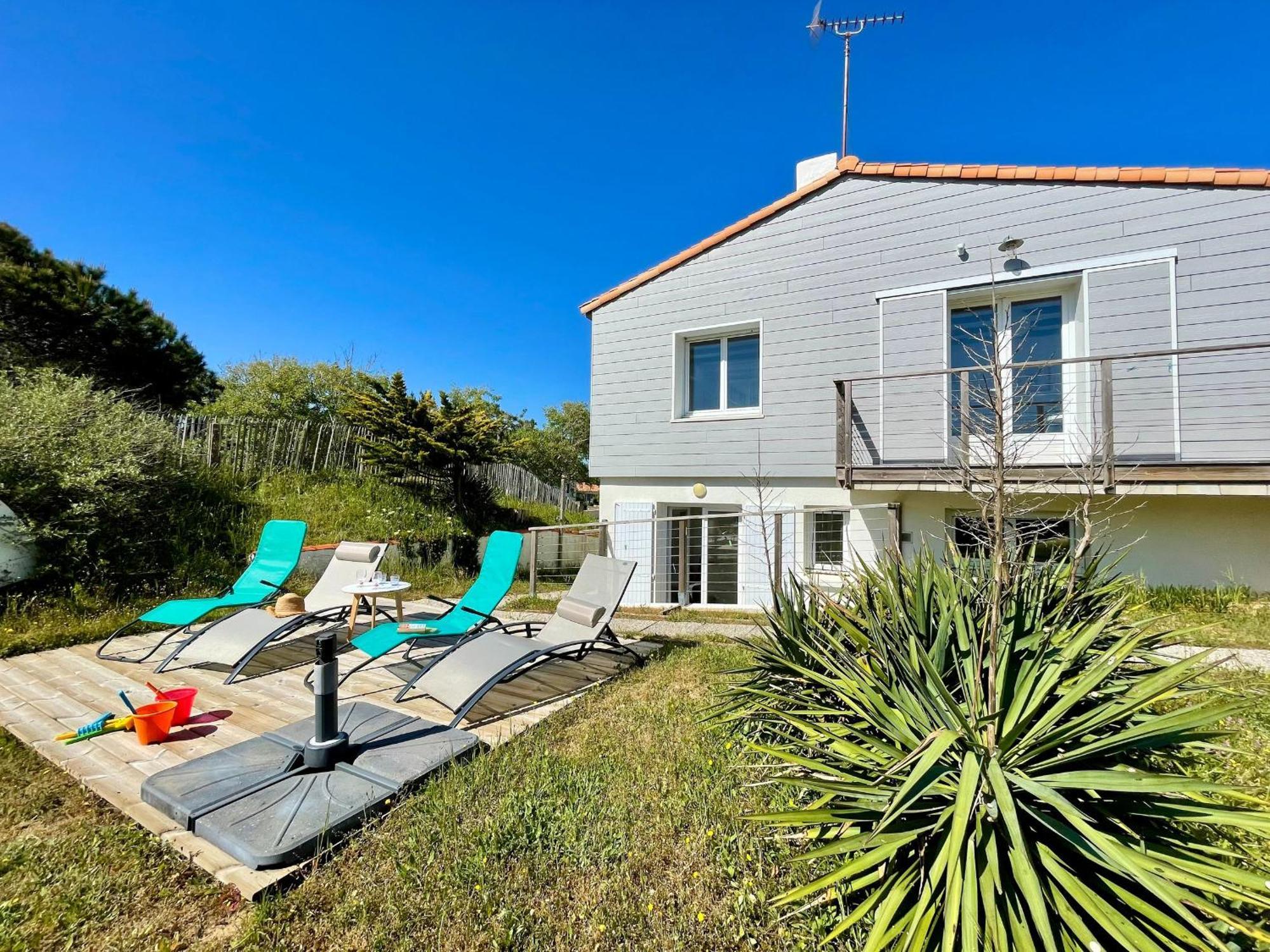 Maison Familiale Au Calme, Proche Plage, 9 Couchages, Terrasses, Wifi, Garage Velo - Bretignolles-Sur-Mer - Fr-1-231-203 Bagian luar foto